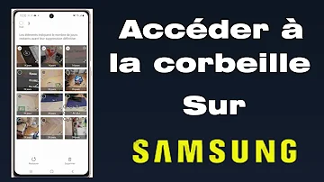 Où se trouve la corbeille sur une tablette Samsung ?