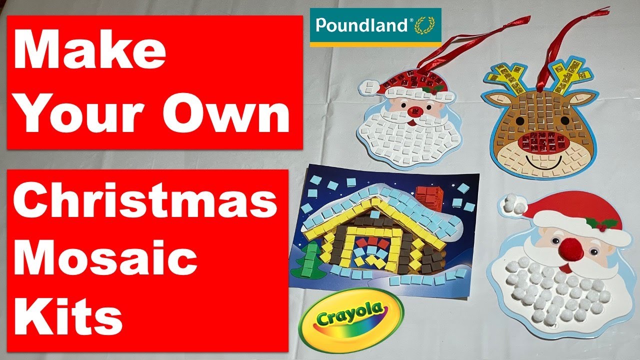 Step by Step to Make Christmas Crayola Mosaic Kits 