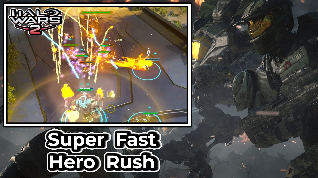 Halo Wars 2 Jerome Rush Hero Out FAST with Gen First Build Order!