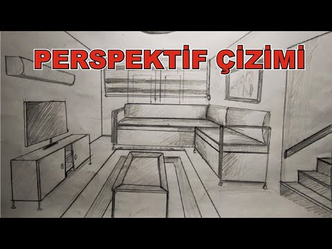 Tek Noktalı Perspektif Oda Çizimi -Görsel sanatlar dersi etkinlikleri