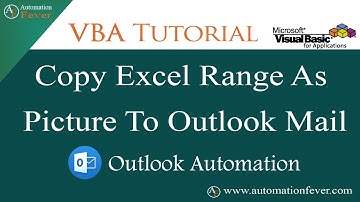 Copy Range As Picture To Outlook Mails | VBA Outlook Automation | Advanced VBA Tutorial in Hindi