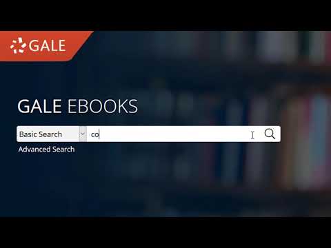 How do I Search in Gale eBooks?