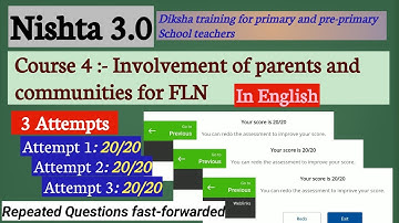 Nishtha 3.0 module 4 answers | Involvement of parents and communities for FLN (Nishtha 3.0 course 4)