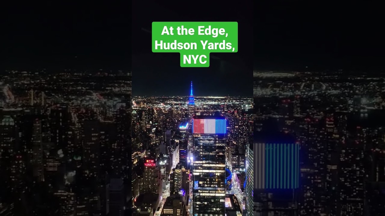 The Edge overlooking NYC. Hudson Yards, New York. 101 floors up! 