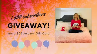 1,000 Subscribers Amazon Gift Card Giveaway