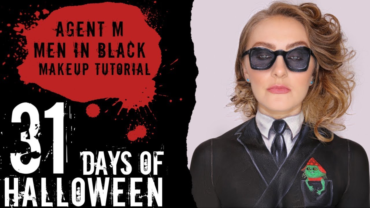 Agent M Mib Halloween Makeup Tutorial Youtube