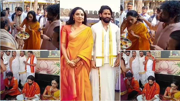 Nagarjuna Nagachaitanya & Sobhita After Wedding Visit SriSailam Temple