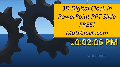 MatsClock 120104a - Free 3D Gear PowerPoint Digital Clock PPT Timer