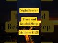 Night Prayer for Trust and Restful Sleep Matthew 11:28 #shorts