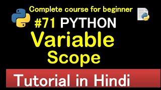 #71 Scope variable in python // Complete Python tutorial(2020)💻