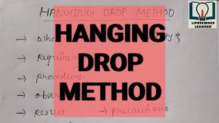 Hanging drop method to check bacterial motility