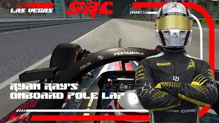 Ryan Ray's Onboard Pole Lap | 2027 Las Vegas Grand Prix | La Ducko