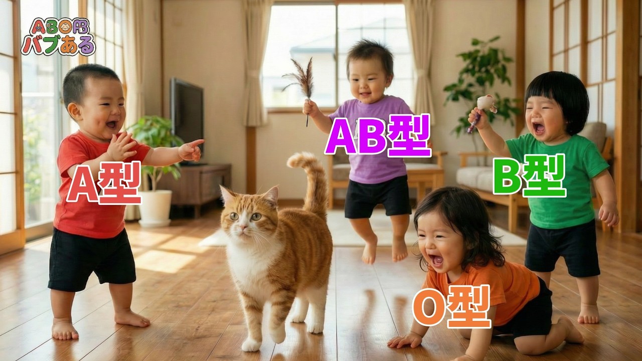 【血液型あるある】AI赤ちゃん、猫を飼う😺