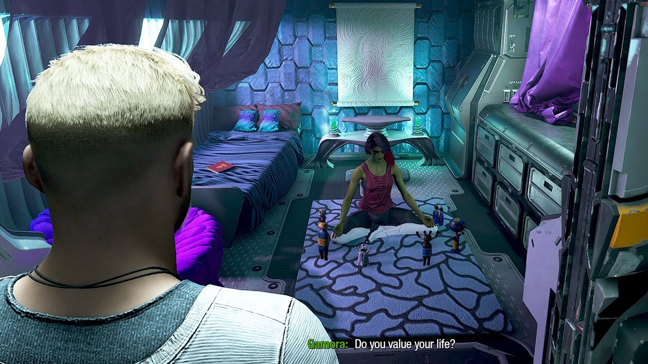 Gamora threatens Peter for seeing her Doll Collection - Marvel's Guardians of the Galaxy