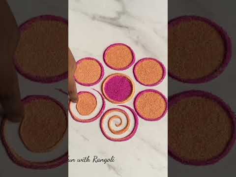 Easy Rangoli design #funwithrangoli