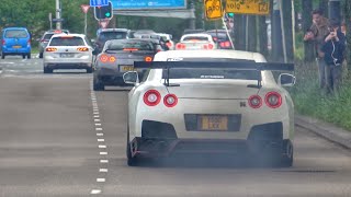 50+ GTR's Gathering In Amsterdam! 2000HP R35, Nismo R35, Top Secret, Twin Turbo's And More!