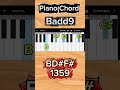 Badd9 CHORD ON PIANO FOR BEGINNERS 🎹❤️ #piano #pianochords #music #song #art#shorts #youtubeshorts