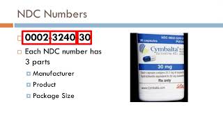13 National Drug Code Numbers