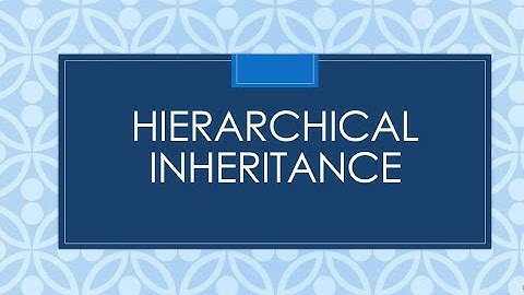 Hierarchical Inheritance In C++ with Program | Lecture #23