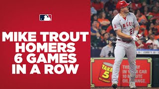 Mike Trout homers 6️⃣ games in a row! 😱
