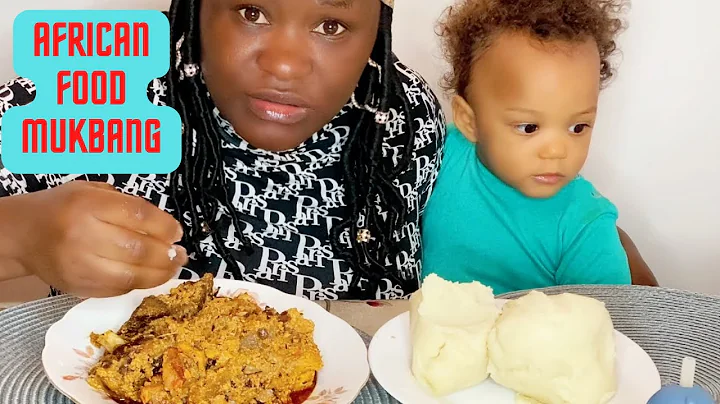 EGUSI SOUP AND POUNDED YAM MUKBANG || NIGERIAN AFRICAN FOOD MUKBANG.