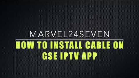 CABLE INSTALLED ON GSE IPTV APP