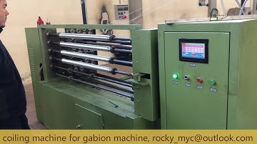 Automatic spring coiling machine for gabion machine