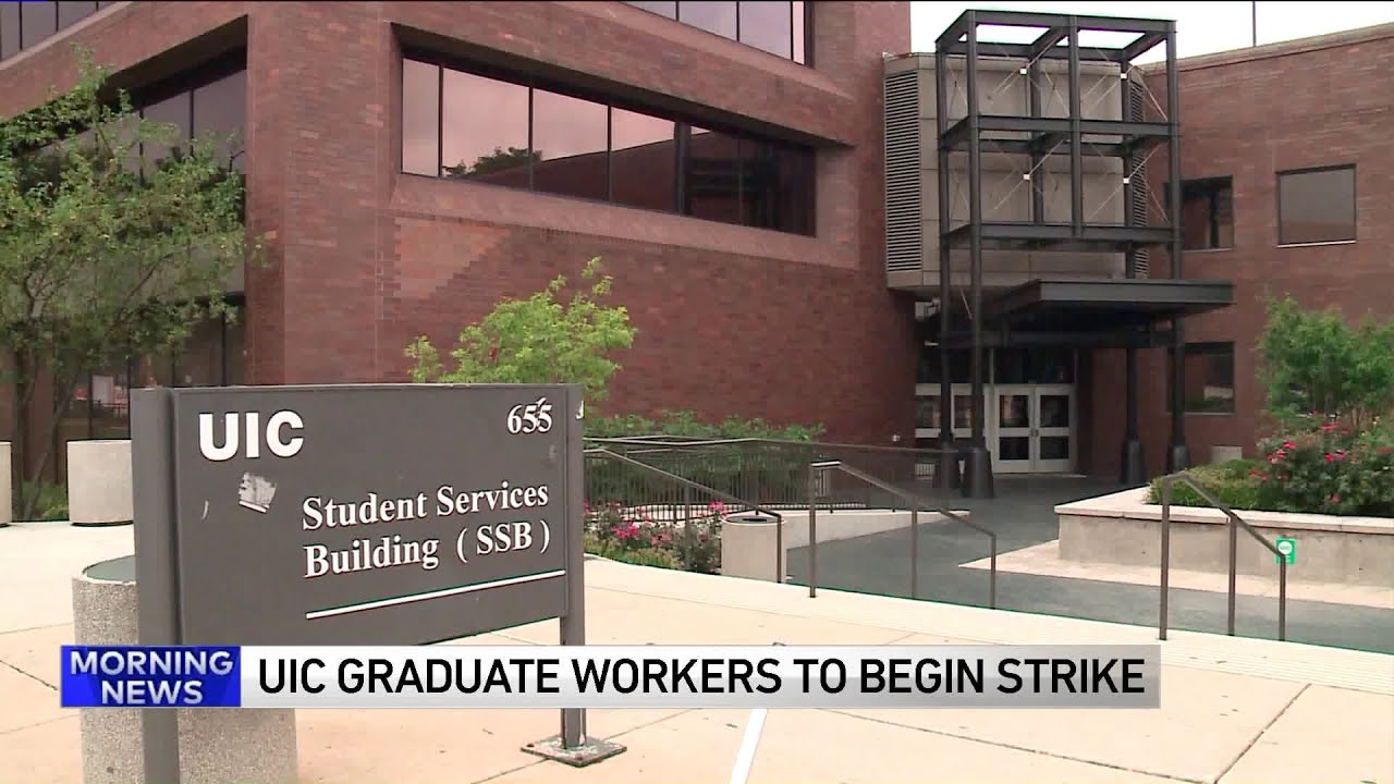 newspaper mockup UIC graduate workers begin strike