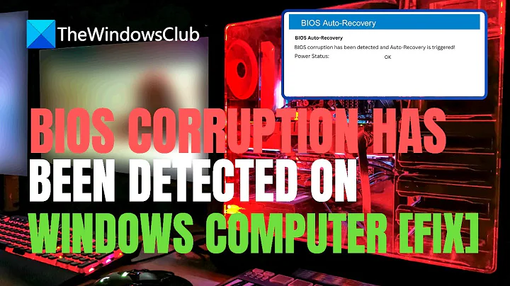 BIOS corruption has been detected, and Auto-Recovery is triggered