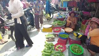 Love Walk Tour, Street food, Midday Walking tour, Svay Rieng Market, Cambodia Part 2.