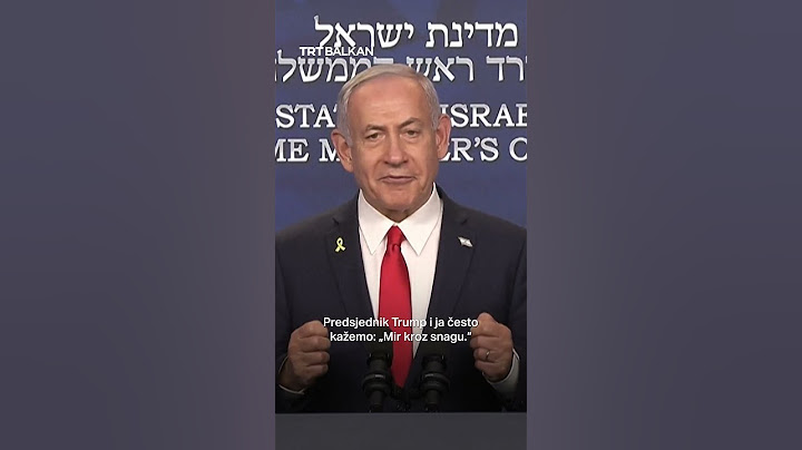 Netanyahu: "Hvala Vam, predsjedniče Trump"