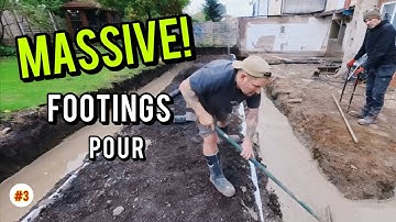 Coach House Extension Ep 3 | Massive Footings Pour