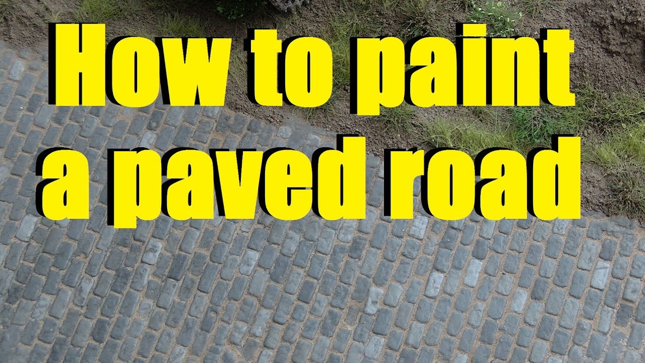 How to paint a paved road on a diorama - Tutorial