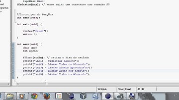 CRUD na Linguagem C Parte 3 - Criando o menu