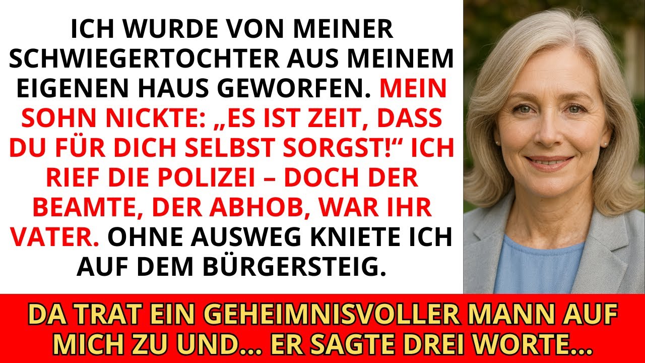 Ich wurde von meiner Schwiegertochter aus meinem eigenen Haus geworfen. Mein Sohn nickte: „Es ist...