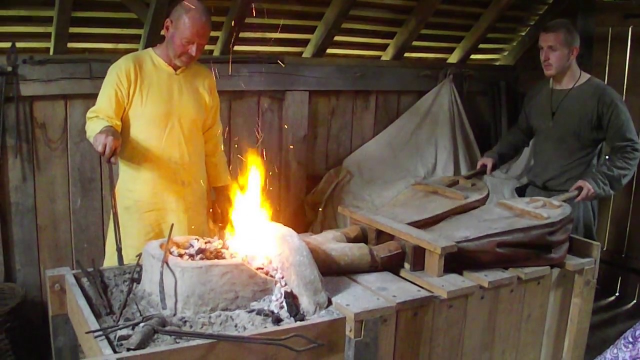 Blacksmithing with Regia Anglorum at Wychurst Saxon Village, Wildwood