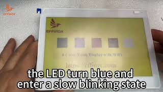 How to configure the WiFi E-ink Display device’s network settings using the button