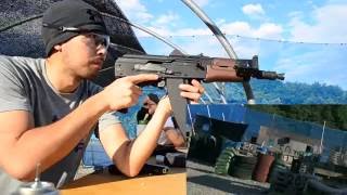 ksc aks74u ガスブロを試験購入 30m 40m射撃 airsoft