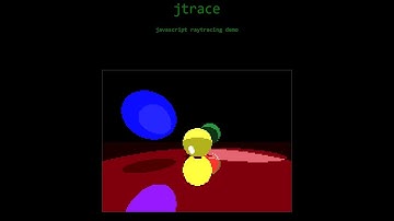 JavaScript live raytracing demo