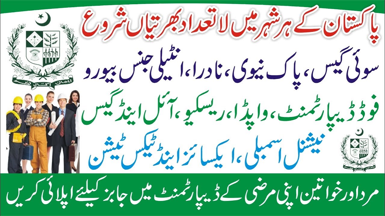 Govt Jobs in Pakistan 2022 - Latest Govt Jobs 2022 - Government Job Vacancy 2022 - New Pak Govt Jobs