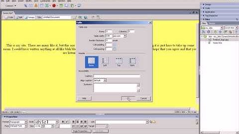 Dreamweaver 2004 Part 4