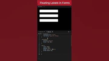 Floating Labels in Forms | HTML CSS