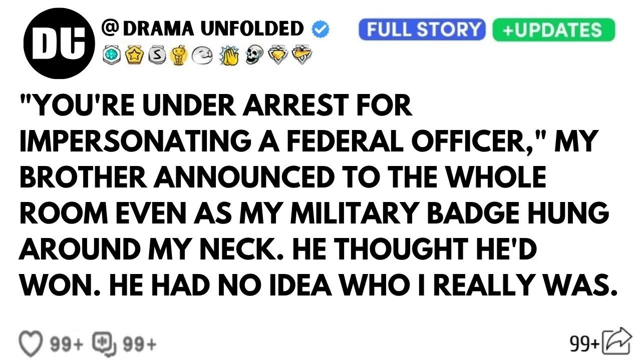 My Police Chief Brother Arrested Me At Family Dinner—Then His Captain Saluted Me 'General, We're...