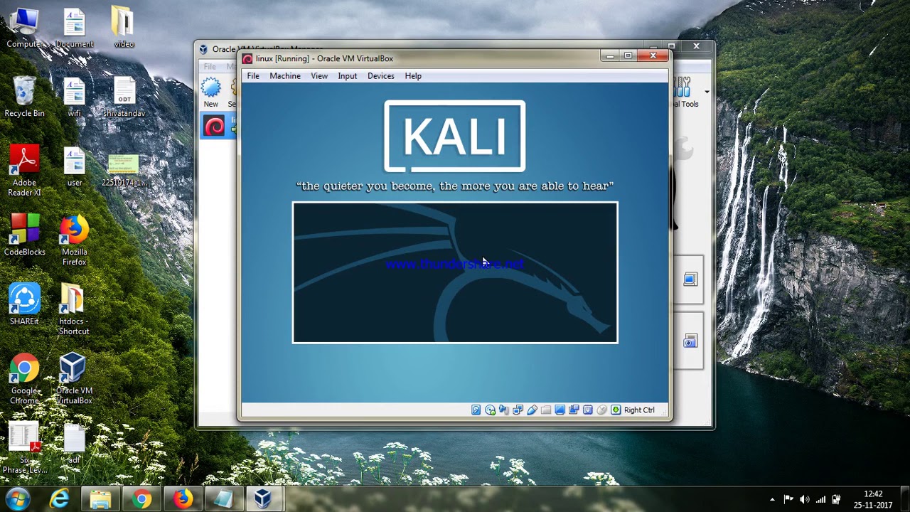 how to install kali linux virtualbox image