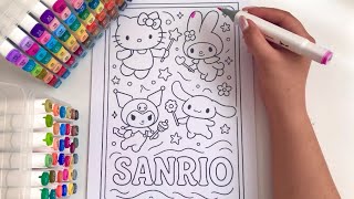 💕Relaxing Sanrio Coloring ✨ Hello Kitty, My Melody & Kuromi  screenshot 5