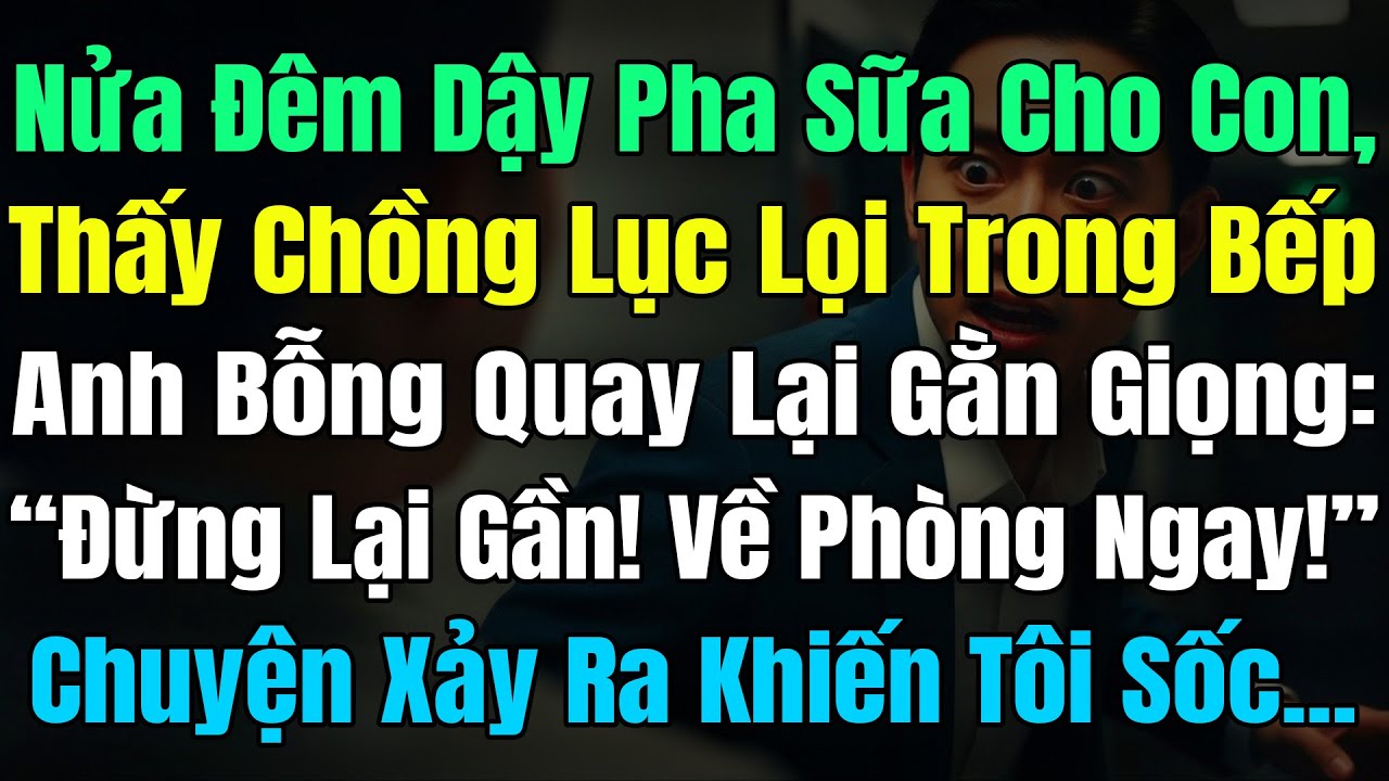 Nửa Đêm Dậy Pha Sữa Cho Con, Thấy Chồng Lục Trong Bếp, Anh Gằn Giọng: “Đừng Lại Gần! Về Phòng Ngay!