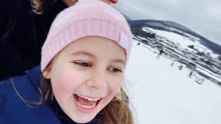 Зимний горнолыжный курорт Буковель Германия Альпы Катание на лыжах Санки 