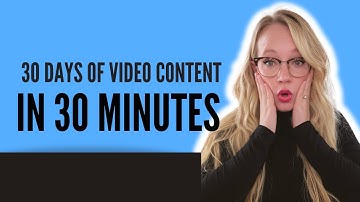 How to create consistent social media content (30 days of video content in 30 minutes!!)