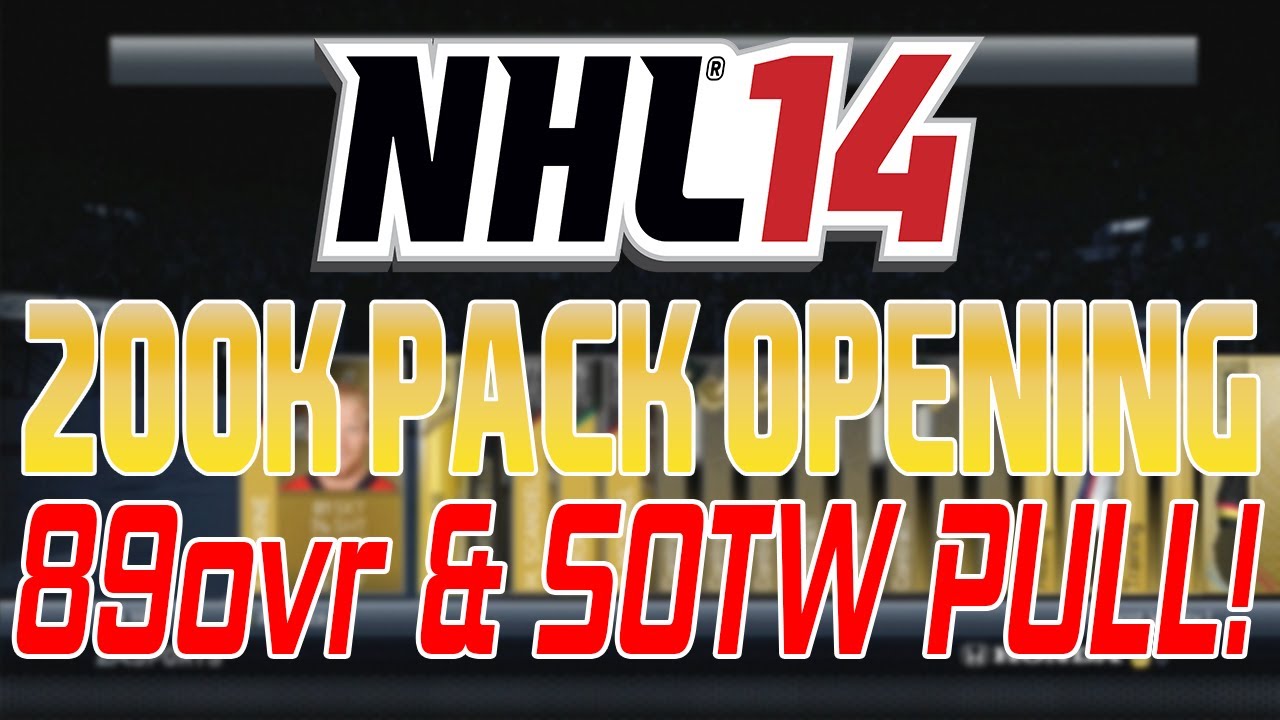 NHL 14:  BEAST 200k Pack Opening (89ovr & SOTW Pull!) "HUT"