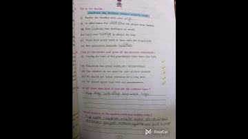 Class 5th PSEB Environmental studies My world book chapter -1 Changing Family Trends back exercise